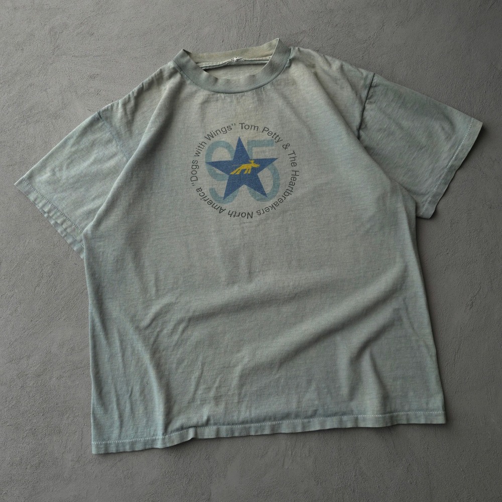 Vintage 90s Tom Petty Heartbreakers Blue T-shirt XL Dogs With Wings 1995 Tour